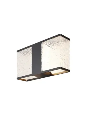 Venkovní nástěnné svítidlo Floeva, černé, šířka 37 cm, IP65, E27 Aktuální