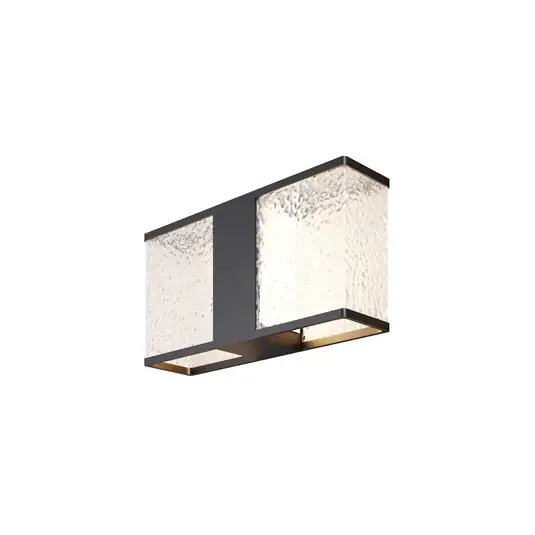 Venkovní nástěnné svítidlo Floeva, černé, šířka 37 cm, IP65, E27 Aktuální