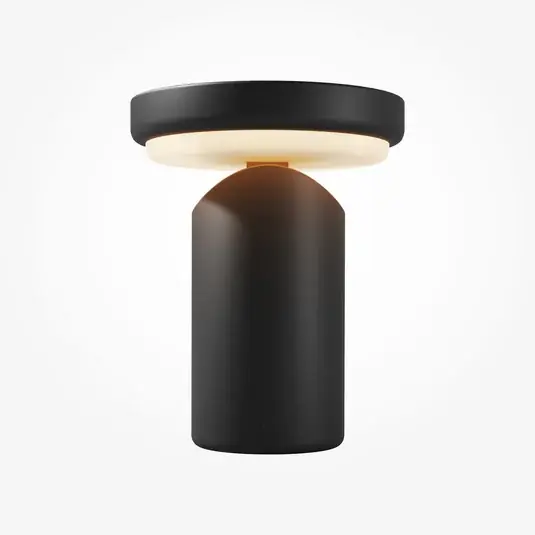 Autentický LED stolní lampa na baterie Topo, černá, výška 20 cm, stmívač z kovu