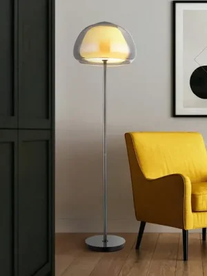 Objednat Nyní LED stojací lampa Avila, kouřově šedá/černá, sklo, CCT, stmívatelné
