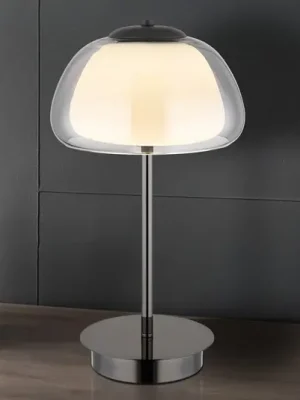 LED stolní lampa Avila, kouřově šedá/černá, sklo, CCT, stmívatelné Značkový