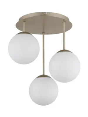 Stropní světlo Harmon, béžová/bílá, sklo, Ø 34 cm, E14 Oblíbený