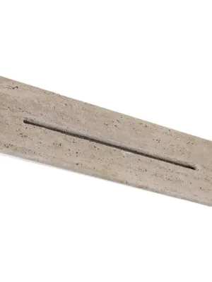Autentický LED nástěnné světlo Rojas, béžová/bílá, travertin, šířka 40 cm