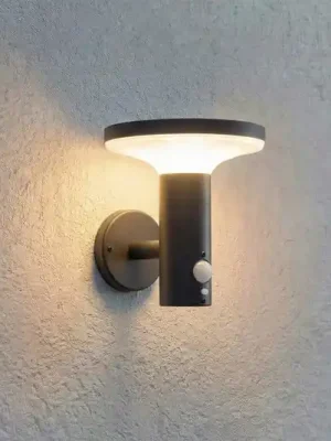 Nakupujte Hned LED solární nástěnné svítidlo PRIOS Kalen, 17 cm, černé, se senzorem
