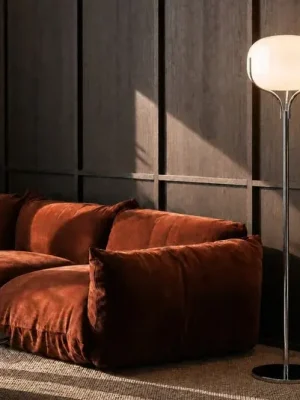 Stojací lampa Lucande Christo, výška 160 cm, chrom/bílá, sklo Značkový