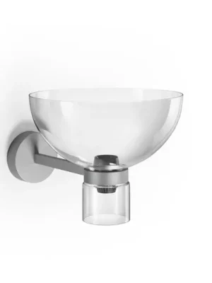 Nástěnné světlo FLOS Nocturne Bowl, stříbrné, sklo, stmívatelné Vysoce Kvalitní