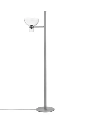 LED stojací lampa FLOS Nocturne F1 Bowl, stříbrná, výška 206 cm Vysoce Kvalitní