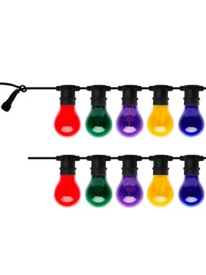 LED světelný řetěz Tobias, startovací sada, vícebarevný, 10 žárovek, délka 4,5 m Finální Výprodej