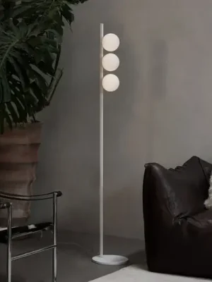 Stojací lampa IDEAL LUX Binomio, bílá, výška 160 cm, kov, 3 ramena Ověřený