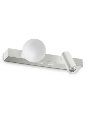 Nástěnné světlo IDEAL LUX Binomio, bílá, šířka 22 cm, kovová, 2 žárovky Nejlepší Cena