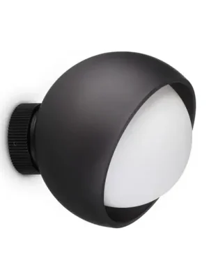 Nástěnné světlo IDEAL LUX Bloom, černá, Ø 17 cm, kov Horká Nabídka