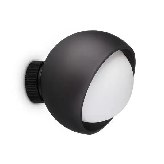 Nástěnné světlo IDEAL LUX Bloom, černá, Ø 17 cm, kov Horká Nabídka