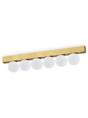 Novinka LED stropní svítidlo IDEAL LUX Binomio v mosazném provedení, délka 44 cm, 6