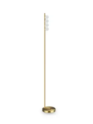 LED stojací lampa IDEAL LUX Binomio, mosaz, 155 cm, kovová, 4ramenná Super Cena