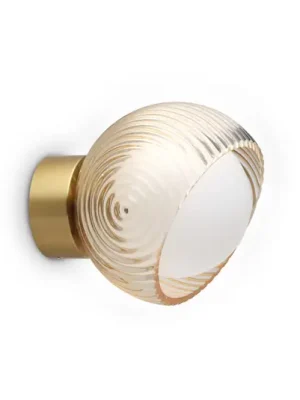 Nástěnné světlo IDEAL LUX Bloom, mosazná barva, Ø 12 cm, kov Nejlepší Cena