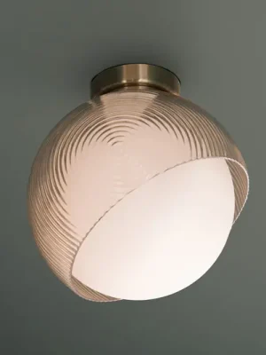 Stropní světlo IDEAL LUX Bloom, Ø 30 cm, mosaz, kov/sklo Akční Cena