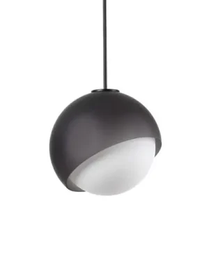 Závěsné světlo IDEAL LUX Bloom, Ø 12 cm, černé, kov/sklo Dokud Zásoby Vydrží