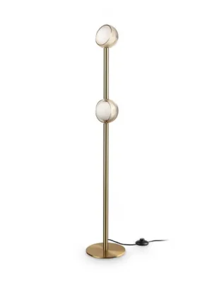 LED stojací lampa IDEAL LUX Bloom, výška 170 cm, mosaz, 2ramenná Pouze Dnes