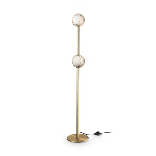 LED stojací lampa IDEAL LUX Bloom, výška 170 cm, mosaz, 2ramenná Pouze Dnes