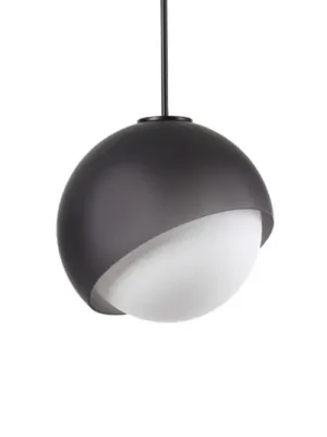 Odeslání Ihned Závěsné světlo IDEAL LUX Bloom, Ø 17 cm, černé, kov/sklo