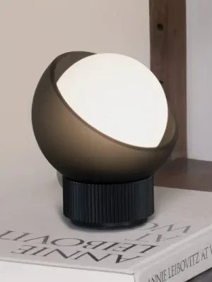 Stolní lampa IDEAL LUX Bloom, černá/tmavě šedá, výška 13 cm Speciální Cena