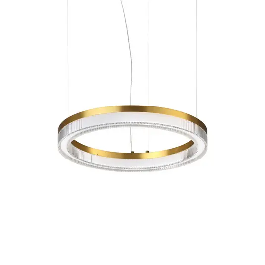 Závěsné světlo IDEAL LUX LED Crown, průměr 40 cm, mosaz, kov Poslední Šance