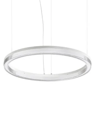 Kup Teď Závěsné světlo IDEAL LUX LED Crown, průměr 60 cm, bílá, kov