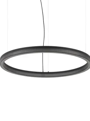 Závěsné světlo IDEAL LUX Crown, průměr 80 cm, černé, kovové Akční Nabídka