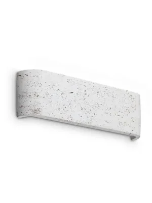 Vysoce Kvalitní Nástěnné světlo IDEAL LUX Delta v barvě cementu, šířka 30 cm, 3 000 K