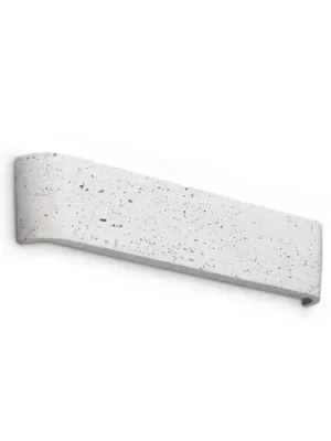 Nástěnné světlo IDEAL LUX Delta v cementovém provedení, šířka 41 cm, 3 000 K Časově Omezené
