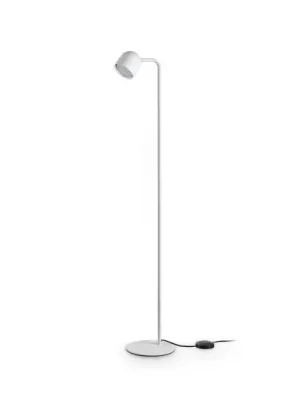 Stojací lampa IDEAL LUX Dodo, bílá, výška 118 cm, kov, stmívač Ověřený