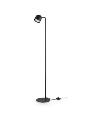 Stojací lampa IDEAL LUX Dodo, černá, výška 118 cm, kovový stmívač Časově Omezené