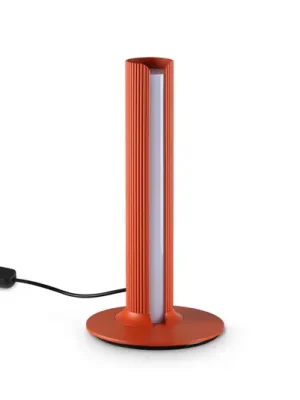 LED stolní lampa IDEAL LUX Dorica, oranžová, výška 25 cm Levný