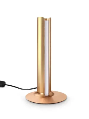 Sezónní Sleva LED stolní lampa IDEAL LUX Dorica, měděná barva, výška 25 cm