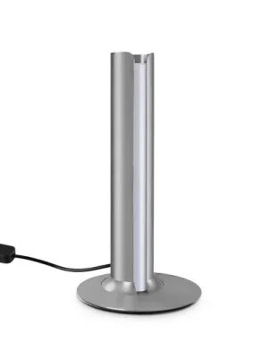 Aktuální LED stolní lampa IDEAL LUX Dorica, šedá, výška 25 cm