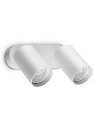 Nástěnné bodové svítidlo IDEAL LUX Dynamite Round, bílý, 16,5 cm, 2 žárovky Výprodej