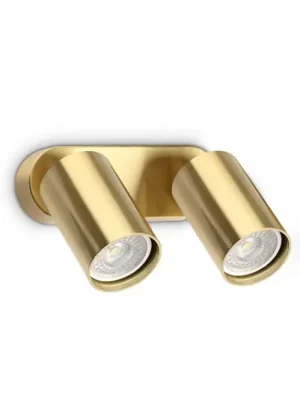 Nástěnné bodové svítidlo IDEAL LUX Dynamite Round, mosaz, 16,5 cm, 2 žárovky Cenový Hit