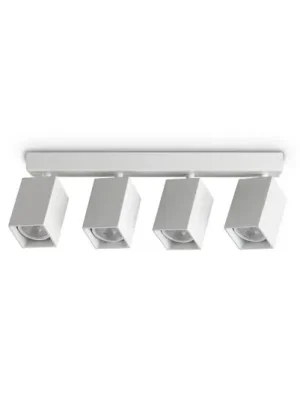 Speciální Cena Stropní bodové světlo IDEAL LUX Dynamite Square, bílý, 38 cm, 4 žárovky