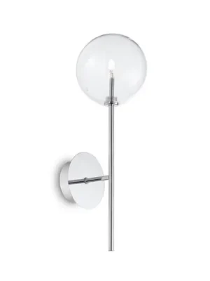 Nástěnné světlo IDEAL LUX Equinoxe, chrom/čiré sklo, výška 45 cm Rychlé Dodání