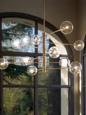 Nejlepší Volba Závěsné světlo IDEAL LUX Equinoxe, mosaz/jantar, 12žárovkové