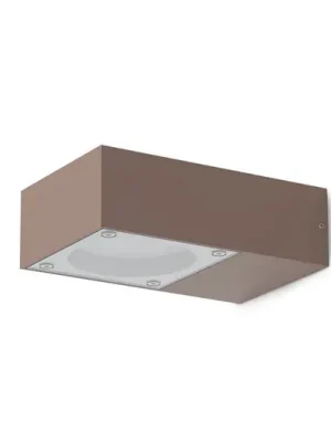 Nakupujte Hned Venkovní nástěnné svítidlo IDEAL LUX Sirio, hnědá, šířka 10 cm, kov