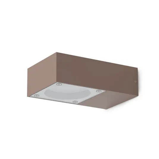 Nakupujte Hned Venkovní nástěnné svítidlo IDEAL LUX Sirio, hnědá, šířka 10 cm, kov