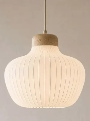 Závěsné světlo Lucande Eloise, Ø 30 cm, bílé, textil, E27 Výhodná Nabídka