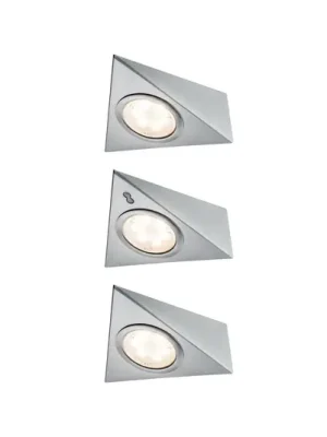 Akce LED svítidlo Paulmann do spodní skříňky, trojúhelníkové, železo, senzor, sada 3