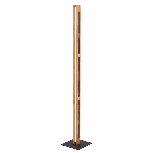Top Prodej LED stojací lampa Chile se čtyřmi stranami, dub/barevná břidlice, 150 cm