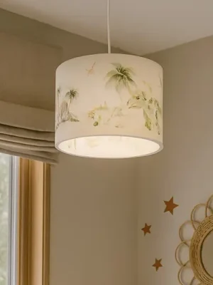 Závěsné světlo Jurassic, bílé/barevné, Ø 38 cm, plast Levný