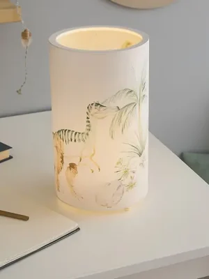 Nejlepší Cena LED stolní lampa Jurassic, bílá/barevná, výška 25 cm