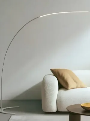 Akce LED stojací lampa Lindby Danua, stříbrná, kov, výška 200 cm