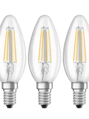 LED žárovka-svíčka E14 4W filament 2 700K sada 3ks Nová Kolekce