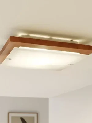Envostar Kerio stropní světlo 35x35cm borovice rustikální Novinka